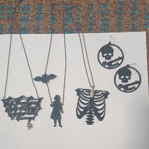 Lot Of Silhouette Jewlery Goth Gothic